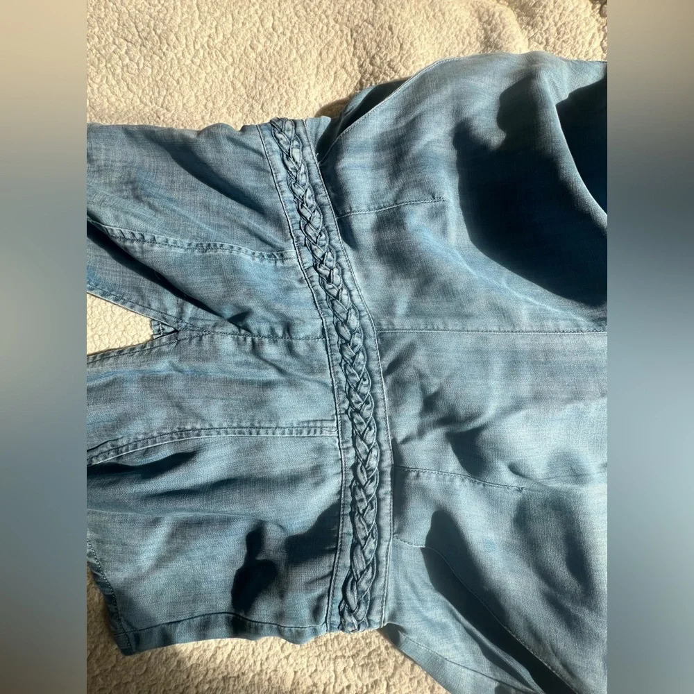 Women’s Guess Wide Leg Denim Halter Jumpsuit - Picture 13 of 16